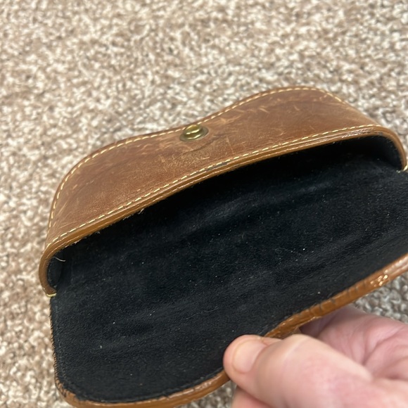 Mulholland Brothers Brown Leather Eyewear Eyeglass Case - Picture 6 of 7
